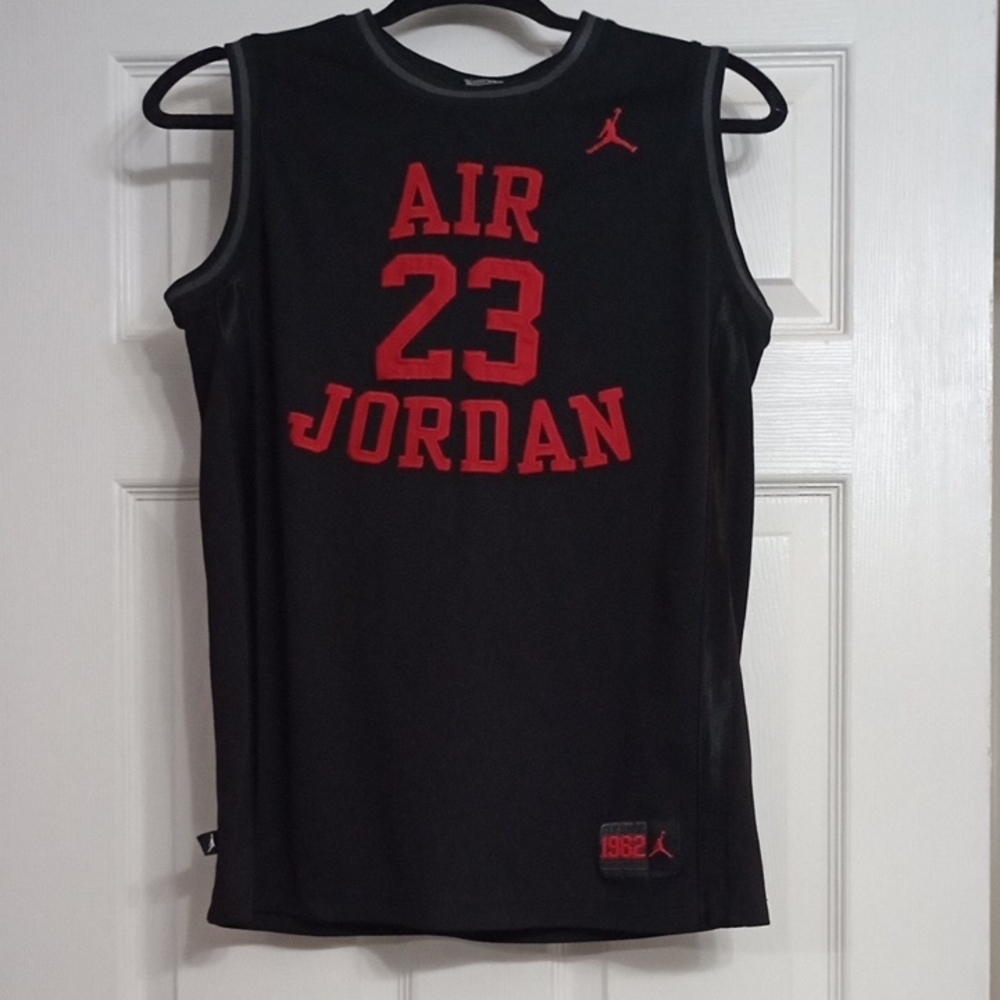 Air Jordan Black and Red Tank Top